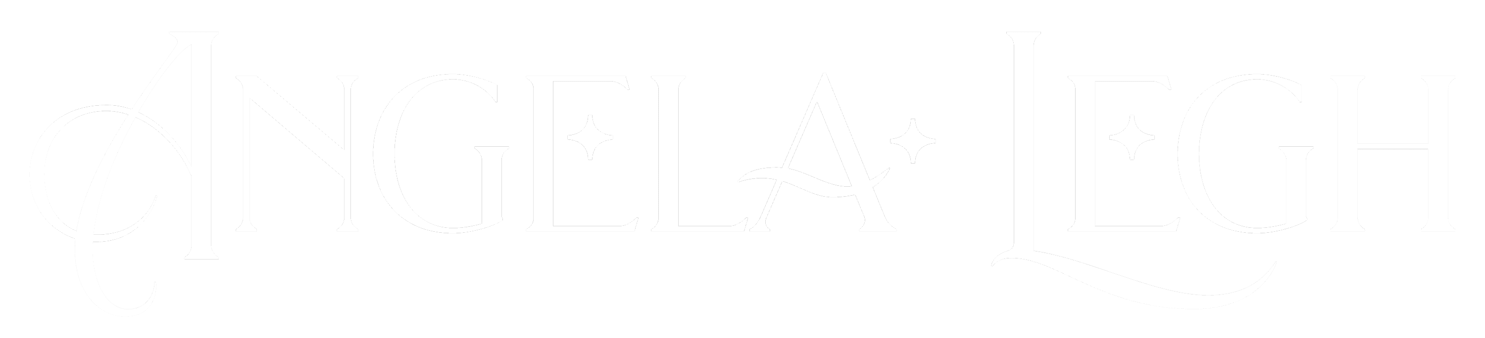 Angela Legh logo white text for dark backgrounds